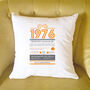 Personalised 50th Birthday Gift 1976 Cushion, thumbnail 3 of 7