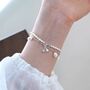 Kimora Ivory Silver Pearl Sea Oyster Charm Bracelet, thumbnail 5 of 5