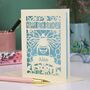 Personalised Papercut Bee Birthday Card, thumbnail 2 of 5