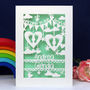 Personalised Twins Papercut Card, thumbnail 4 of 7