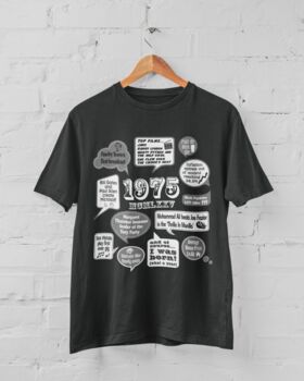 'Events Of 1975' Bespoke 50th Birthday Gift T Shirt, 3 of 9