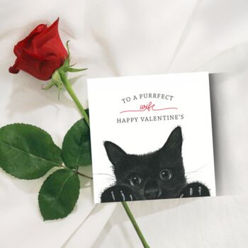 To A Purrfect Wife Cute Cat Card, 3 of 3