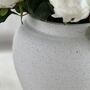 Matt White Ceramic Textured Vase, thumbnail 3 of 3