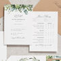 Greenery Botanical Pocketfold Wedding Invitations, thumbnail 3 of 7