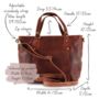 Leather Handbag, Crossbody Shoulder Bag Brown, thumbnail 6 of 6