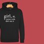 'Girl: Noise With Dirt' Definition Hoodie Jumper For Girls, thumbnail 4 of 12