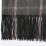 Checked And Fringe Style Cashmere Scarf, thumbnail 3 of 4