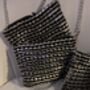 Upcycled Eco Fashion Shiny Crochet Ring Pulls Bag, thumbnail 10 of 12