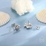 Sterling Silver Japanese Taiyaki Fish Desert Stud Earrings, thumbnail 7 of 12
