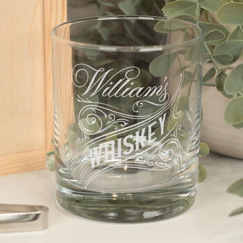 Whiskey Label Birthday Bottle Box With Glass And Stones, 3 of 4