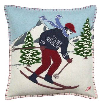 Alpine Skiing Man Cushion, 2 of 3