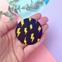Lightning Bolt Fabric Pocket Mirror, thumbnail 2 of 3
