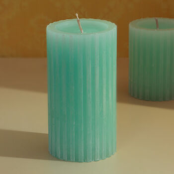 G Decor Scented Grooved Gardenia Pillar Candle, 3 of 4