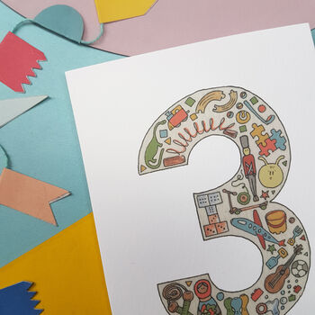 Children's Number Birthday Cards Age One To Five, 7 of 11