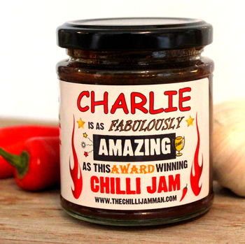 'Fabulously Amazing' Personalised Chilli Jam, 2 of 9