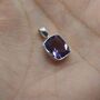 Amethyst Pendant Necklace: Sterling Silver, thumbnail 4 of 7