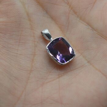 Amethyst Pendant Necklace: Sterling Silver, 4 of 7