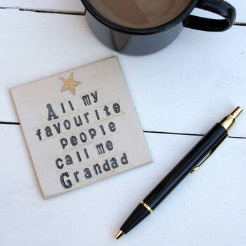 All My Favourite People Call Me Nanny Ceramic Coaster, 3 of 5