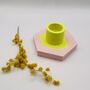 Neon Candle Holder Pink And Yellow, thumbnail 4 of 6