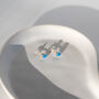 Sterling Silver Small Round Opal Stud Earrings, thumbnail 3 of 10