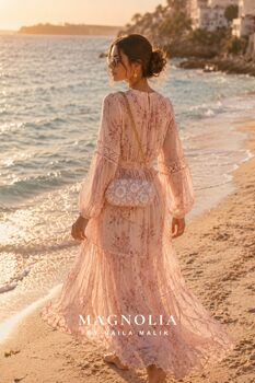 Pink Sands | Blush Embroidered Clutch Bag, 2 of 8