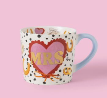 Couples Gold Foil Heart Mugs, 4 of 5