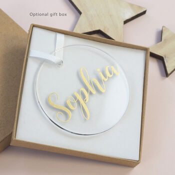 Personalised Foil And Acrylic Christmas Decoration, 5 of 6