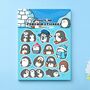 Penguin Sticker Sheet | Cute Stickers, thumbnail 1 of 5