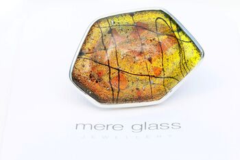 Memorial Ashes Glass Pendant, Sterling Silver Necklace, 8 of 12