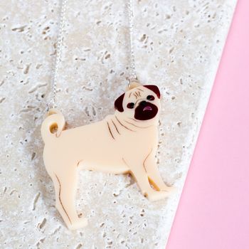 Pug Perspex Necklace, 2 of 2