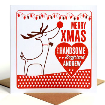 Personalised Boyfriend Christmas Threads Card, 2 of 2