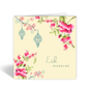 Eid Mubarak Greeting Card With Blossoms In Vanilla, thumbnail 1 of 3