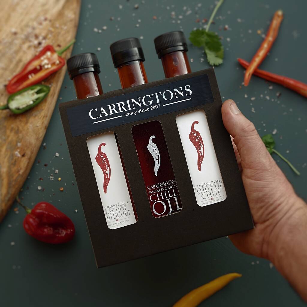 Hot And Spicy Chilli Sauce And Chilli Oil Gift Set, 1 of 5