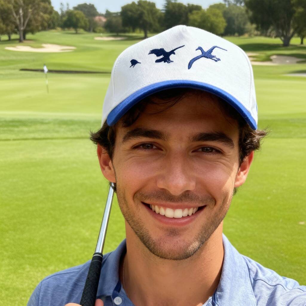 Birdie Eagle Albatross Embroidered Cap For Golf Lovers, 1 of 2