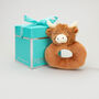 Longhorn Highland Cow Mini Soft Toy And Baby Rattle, thumbnail 7 of 8