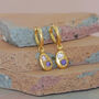 Gemstone Mini Pebble Hoop Earrings, thumbnail 6 of 12
