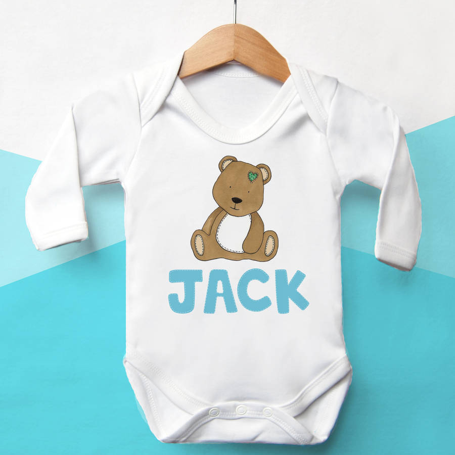 Personalised Bear Baby Vest By Cows & Kisses | notonthehighstreet.com