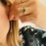 Jada Green Onyx Gemstone Drop Earrings, thumbnail 2 of 4