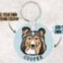 Personalised Sheltie Keyring, thumbnail 4 of 6