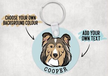 Personalised Sheltie Keyring, 4 of 6