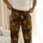 Men's Black Cotton Batik Trousers, thumbnail 1 of 8