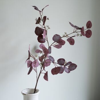 Three Faux Burgundy Eucalyptus Spray With Seeds, 3 of 3