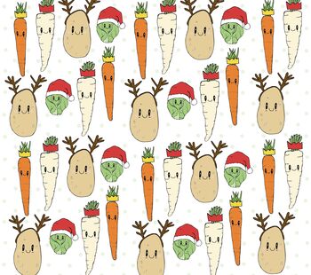 Christmas Vegetables Wrapping Paper, 5 of 7