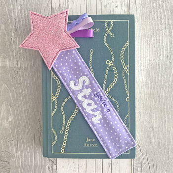 Personalised Glitter Shooting Star Bookmark, 9 of 12
