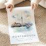 Travel Print Of Portsmouth UK, thumbnail 3 of 7
