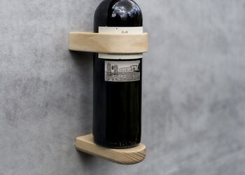 Luxury Ash Wall Mounted Wine Bottle Holder, 3 of 8
