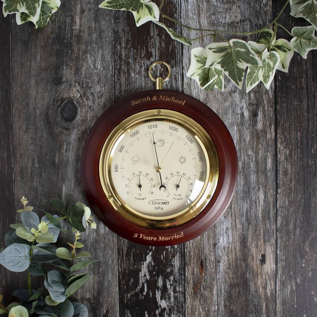 5th Anniversary Wooden Weather Dial
