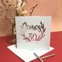 Personalised Papercut 30th Birthday Card, thumbnail 1 of 7