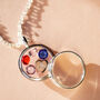 Floating Family Birthstone Initial Locket Necklace, thumbnail 2 of 5