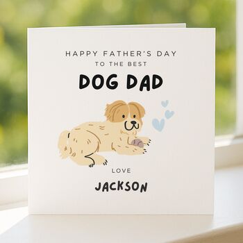 Dog Dad Father's Day Personalised Card, 4 of 7